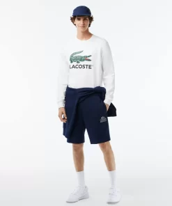 Lacoste Sweatshirts>Sweatshirt Aus Baumwollfleece Weis 001