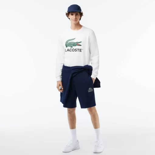 Lacoste Sweatshirts>Sweatshirt Aus Baumwollfleece Weis 001