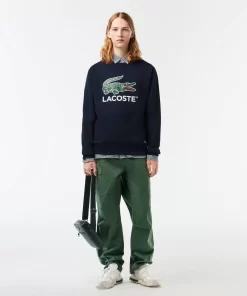 Lacoste Sweatshirts>Sweatshirt Aus Baumwollfleece Navy Blau 166