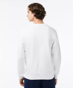 Lacoste Sweatshirts>Sweatshirt Aus Baumwollfleece Weis 001