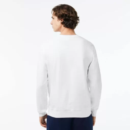 Lacoste Sweatshirts>Sweatshirt Aus Baumwollfleece Weis 001