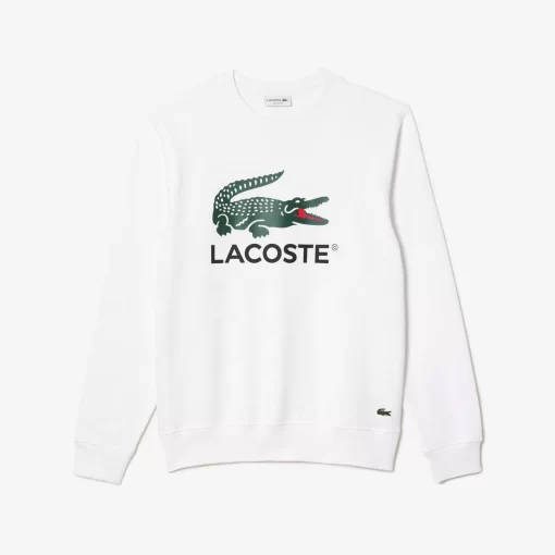 Lacoste Sweatshirts>Sweatshirt Aus Baumwollfleece Weis 001