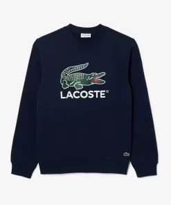 Lacoste Sweatshirts>Sweatshirt Aus Baumwollfleece Navy Blau 166