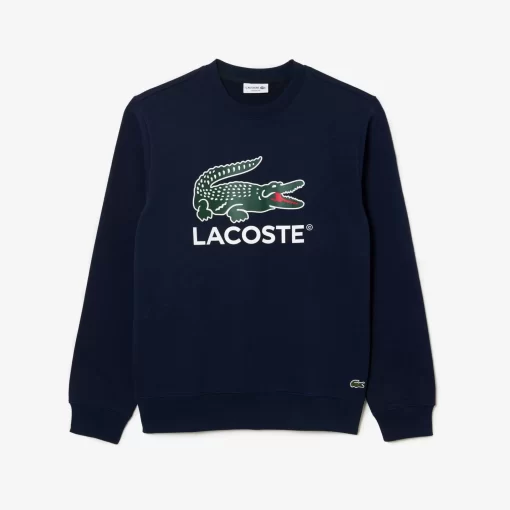 Lacoste Sweatshirts>Sweatshirt Aus Baumwollfleece Navy Blau 166