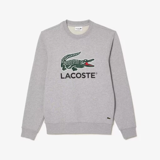 Lacoste Sweatshirts>Sweatshirt Aus Baumwollfleece Heidekraut Grau Cca