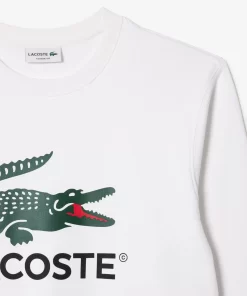 Lacoste Sweatshirts>Sweatshirt Aus Baumwollfleece Weis 001