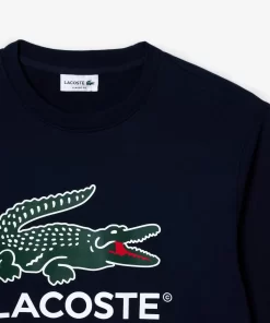 Lacoste Sweatshirts>Sweatshirt Aus Baumwollfleece Navy Blau 166