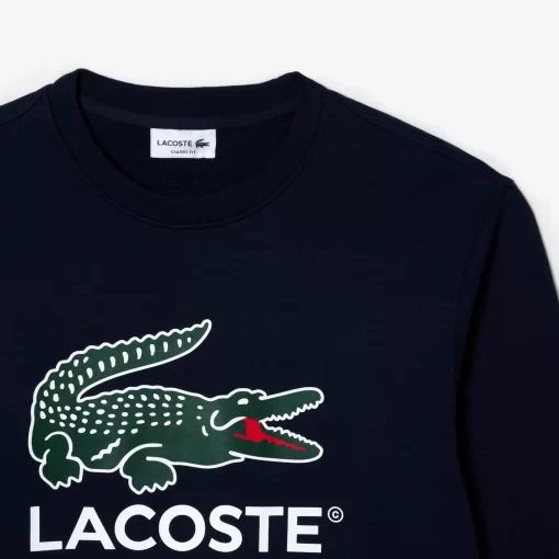 Lacoste Sweatshirts>Sweatshirt Aus Baumwollfleece Navy Blau 166