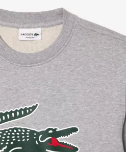 Lacoste Sweatshirts>Sweatshirt Aus Baumwollfleece Heidekraut Grau Cca