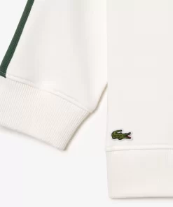 Lacoste Jungenkleidung>Sweatshirt Aus Bedruckter Baumwolle Mit Stehkragen Weis / Dunkelgrun Qci