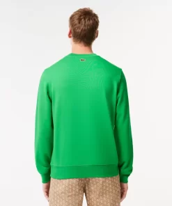 Lacoste Sweatshirts>Sweatshirt Aus Fleece Mit Monogramm-Aufdruck Grun Siw