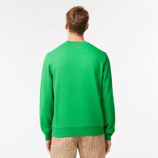 Lacoste Sweatshirts>Sweatshirt Aus Fleece Mit Monogramm-Aufdruck Grun Siw