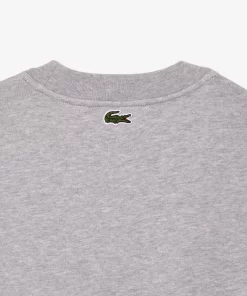 Lacoste Sweatshirts>Sweatshirt Aus Fleece Mit Monogramm-Aufdruck Heidekraut Grau Cca