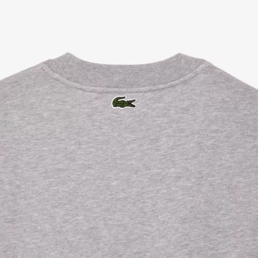 Lacoste Sweatshirts>Sweatshirt Aus Fleece Mit Monogramm-Aufdruck Heidekraut Grau Cca