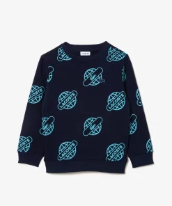 Lacoste Mädchenkleidung>Sweatshirt Mit Kontrast-Aufdruck Navy Blau / Blau Ri4