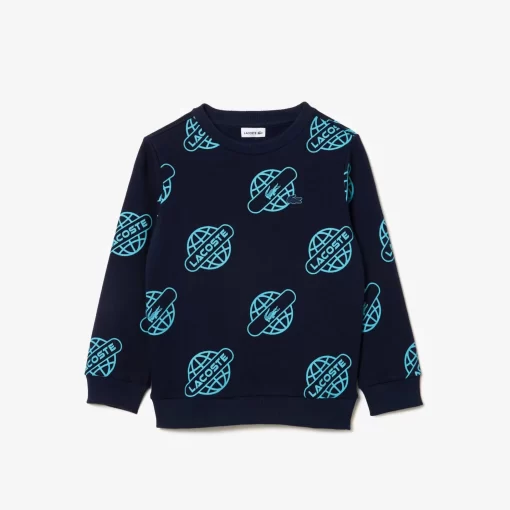 Lacoste Mädchenkleidung>Sweatshirt Mit Kontrast-Aufdruck Navy Blau / Blau Ri4