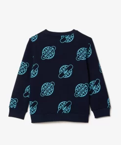 Lacoste Mädchenkleidung>Sweatshirt Mit Kontrast-Aufdruck Navy Blau / Blau Ri4