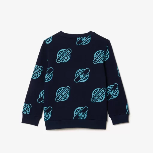 Lacoste Mädchenkleidung>Sweatshirt Mit Kontrast-Aufdruck Navy Blau / Blau Ri4