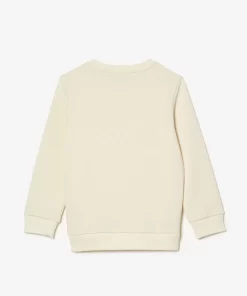 Lacoste Jungenkleidung>Sweatshirt Mit Kontrast-Signatur-Aufdruck Creme Xfj