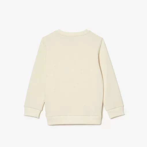 Lacoste Jungenkleidung>Sweatshirt Mit Kontrast-Signatur-Aufdruck Creme Xfj