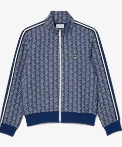 Lacoste Trainingsanzüge>Sweatshirt Mit Paris-Jacquard-Monogramm Navy Blau / Weis Qie