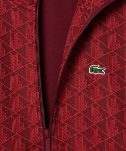 Lacoste Trainingsanzüge>Sweatshirt Mit Paris-Jacquard-Monogramm Burgunder / Rot Swm