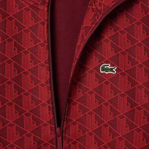 Lacoste Trainingsanzüge>Sweatshirt Mit Paris-Jacquard-Monogramm Burgunder / Rot Swm