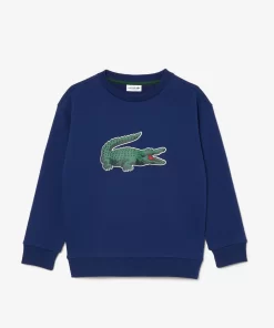 Lacoste Jungenkleidung>Sweatshirt Mit Signatur-Aufdruck Navy Blau F9F