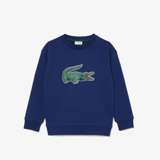 Lacoste Jungenkleidung>Sweatshirt Mit Signatur-Aufdruck Navy Blau F9F