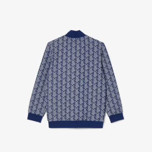 Lacoste Jungenkleidung>Sweatshirt Mit Stehkragen Und Monogramm Navy Blau / Weis Qie