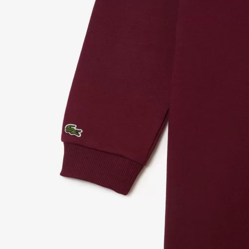 Lacoste Mädchenkleidung>Sweatshirtkleid Mit Kapuze Aus Baumwollfleece Burgunder Yup