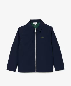 Lacoste Jungenkleidung>Taftjacke Mit Aufnahertasche Navy Blau 166