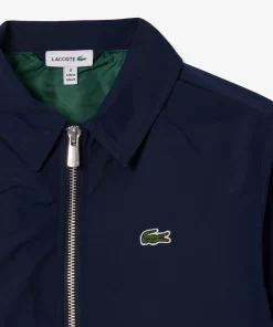 Lacoste Jungenkleidung>Taftjacke Mit Aufnahertasche Navy Blau 166