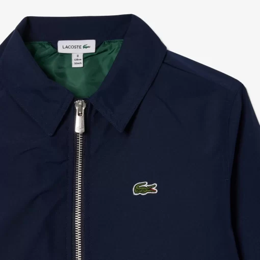 Lacoste Jungenkleidung>Taftjacke Mit Aufnahertasche Navy Blau 166