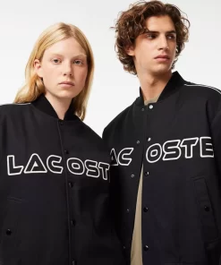 Lacoste Jacken & Mäntel>Teddyjacke Aus Baumwolltwill Mit Stickerei Schwarz 031