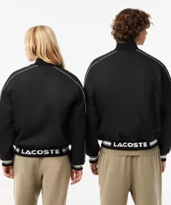 Lacoste Jacken & Mäntel>Teddyjacke Aus Baumwolltwill Mit Stickerei Schwarz 031