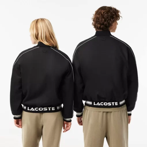 Lacoste Jacken & Mäntel>Teddyjacke Aus Baumwolltwill Mit Stickerei Schwarz 031