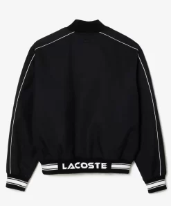 Lacoste Jacken & Mäntel>Teddyjacke Aus Baumwolltwill Mit Stickerei Schwarz 031