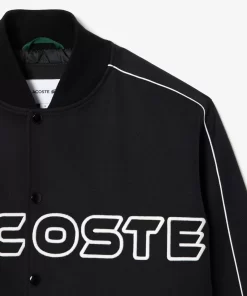 Lacoste Jacken & Mäntel>Teddyjacke Aus Baumwolltwill Mit Stickerei Schwarz 031