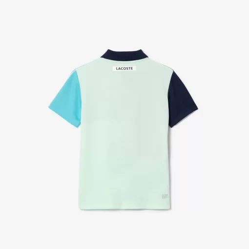 Lacoste Jungenkleidung>Tennis Poloshirt Aus Recyceltem Pique-Strick Navy Blau / Blau / Grun / Weis Rih