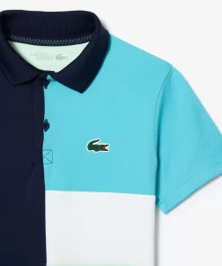 Lacoste Jungenkleidung>Tennis Poloshirt Aus Recyceltem Pique-Strick Navy Blau / Blau / Grun / Weis Rih