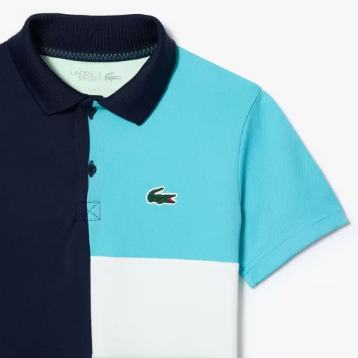 Lacoste Jungenkleidung>Tennis Poloshirt Aus Recyceltem Pique-Strick Navy Blau / Blau / Grun / Weis Rih