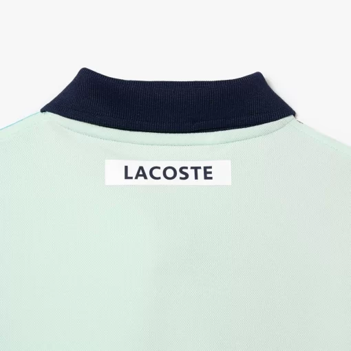 Lacoste Jungenkleidung>Tennis Poloshirt Aus Recyceltem Pique-Strick Navy Blau / Blau / Grun / Weis Rih