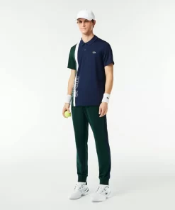 Lacoste Tennis>Tennis Poloshirt Aus Recyceltem Strick-Gewebe Navy Blau / Grun / Weis N87