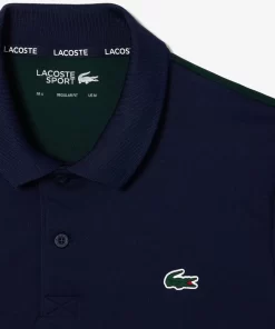 Lacoste Tennis>Tennis Poloshirt Aus Recyceltem Strick-Gewebe Navy Blau / Grun / Weis N87