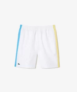 Lacoste Tennis>Tennis Sportsuit Colour-Block Shorts Weis / Blau / Gelb Isq