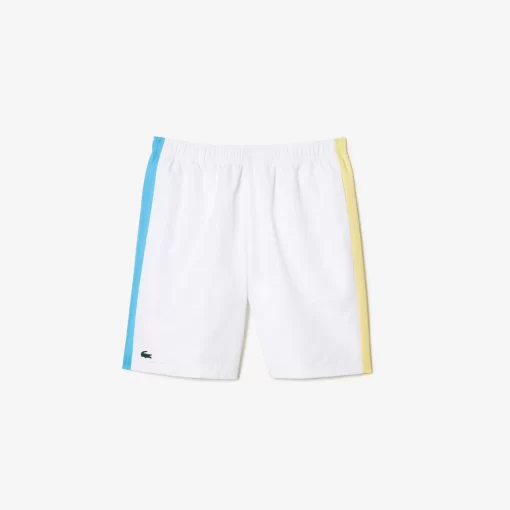 Lacoste Tennis>Tennis Sportsuit Colour-Block Shorts Weis / Blau / Gelb Isq