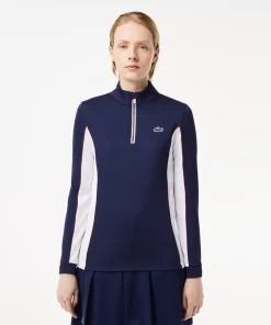 Lacoste Tennis>Tennis Sweatshirt Mit Kontrast-Armeln Navy Blau / Weis H6B