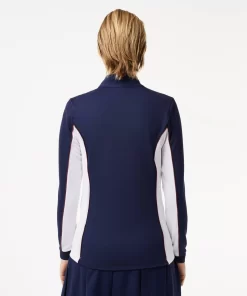 Lacoste Tennis>Tennis Sweatshirt Mit Kontrast-Armeln Navy Blau / Weis H6B