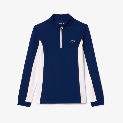 Lacoste Tennis>Tennis Sweatshirt Mit Kontrast-Armeln Navy Blau / Weis H6B